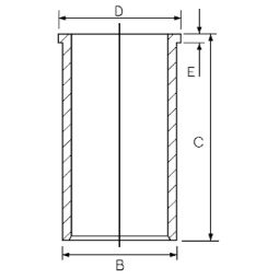 Sylinteriputki pv 89 x 92.08 x 172mm laippa 97.99mm