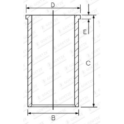 Sylinteriputki pv 81x 84 x 180mm laippa 87